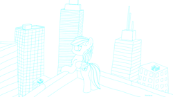 Size: 1431x799 | Tagged: safe, artist:astralr, oc, oc only, oc:astral radiance, species:pegasus, species:pony, city, solo
