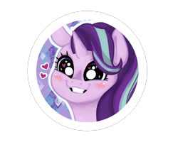 Size: 1400x1200 | Tagged: safe, artist:madkadd, character:starlight glimmer, species:pony, species:unicorn, blushing, female, heart eyes, mare, simple background, smiley face, solo, starlight glimmer is best facemaker, starry eyes, transparent background, wingding eyes