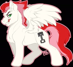 Size: 2045x1890 | Tagged: safe, artist:bagelbytes, oc, oc only, oc:swift apex, species:pegasus, species:pony, black background, looking at you, male, simple background, smiling, solo