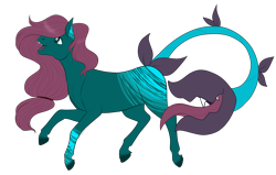 Size: 3623x2305 | Tagged: safe, artist:caff, oc, oc only, species:pony, augmented tail, female, mare, monster pony, original species, piranha plant pony, plant, plant pony, simple background, smiling, solo, tail maw, transparent background