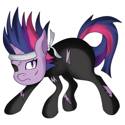 Size: 3600x3600 | Tagged: safe, artist:kenisu-of-dragons, character:twilight sparkle, character:twilight sparkle (unicorn), species:pony, species:unicorn, episode:it's about time, g4, my little pony: friendship is magic, eyepatch, female, future twilight, headband, high res, mare, simple background, solo, transparent background