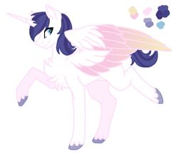 Size: 887x765 | Tagged: safe, artist:hazepages, artist:magicuniclaws, base used, oc, oc:prince eros, parent:princess cadance, parent:shining armor, parents:shiningcadance, species:alicorn, species:pony, chest fluff, colored wings, male, offspring, solo, stallion, unshorn fetlocks, wings