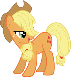 Size: 4153x4525 | Tagged: safe, artist:waranto, character:applejack, species:earth pony, species:pony, absurd resolution, female, looking back, mare, simple background, solo, transparent background, vector