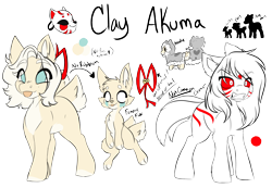 Size: 4899x3387 | Tagged: safe, artist:missclaypony, oc, oc:clay, species:fennec fox, species:fox, species:pony, absurd resolution, female, mare, reference sheet, simple background, solo, tongue out, transparent background