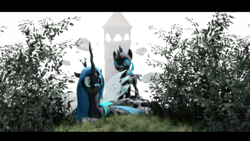 Size: 3840x2160 | Tagged: safe, artist:freasaloz, character:queen chrysalis, species:changeling, 3d, butterfly, source filmmaker
