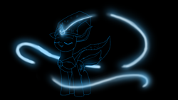 Size: 1920x1080 | Tagged: safe, artist:astralr, character:trixie, species:pony, species:unicorn, cape, clothing, female, hat, magic, mare, solo, trixie's cape, trixie's hat