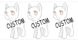 Size: 1000x516 | Tagged: safe, artist:ad-opt, oc, oc only, species:earth pony, species:pony, adoptable, advertisement, base, commission, earth pony oc, example, gray background, simple background, smiling