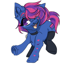 Size: 2023x1830 | Tagged: safe, artist:missclaypony, oc, oc:lana, species:earth pony, species:pony, clothing, female, mare, nose piercing, nose ring, piercing, simple background, socks, solo, transparent background