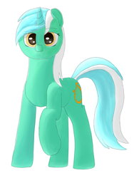 Size: 333x442 | Tagged: safe, artist:astralr, character:lyra heartstrings, species:pony, species:unicorn, female, mare, raised hoof, solo