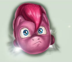 Size: 4558x3915 | Tagged: safe, artist:zackira, character:pinkie pie, species:earth pony, species:pony, g4, creepy, female, fourth wall, i've seen some shit, mare, photoshop, solo