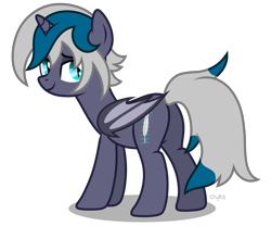 Size: 3100x2584 | Tagged: safe, artist:oyks, oc, oc only, oc:elizabat stormfeather, species:alicorn, species:bat pony, species:pony, alicorn oc, bat pony alicorn, bat pony oc, bat wings, bedroom eyes, butt, female, horn, mare, plot, show accurate, simple background, solo, transparent background, wings