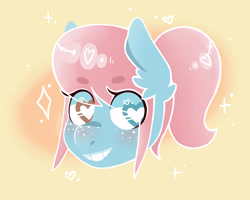 Size: 5905x4724 | Tagged: safe, artist:livzkat, oc, oc only, oc:dipper, species:pegasus, species:pony, bust, female, mare, pastel, portrait, smiling, wingding eyes