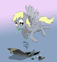 Size: 1039x1135 | Tagged: safe, artist:cyb3rwaste, character:derpy hooves, computer, laptop computer