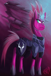 Size: 2400x3600 | Tagged: safe, artist:kenisu-of-dragons, character:tempest shadow, species:pony, species:unicorn, my little pony: the movie (2017), armor, broken horn, female, high res, horn, magic, mare, solo