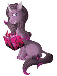 Size: 2700x3600 | Tagged: safe, artist:kenisu-of-dragons, community related, character:oleander, species:pony, species:unicorn, them's fightin' herds, book, female, high res, leonine tail, mare, simple background, solo, transparent background