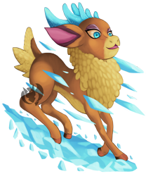 Size: 3000x3600 | Tagged: safe, artist:kenisu-of-dragons, community related, character:velvet reindeer, species:deer, species:reindeer, them's fightin' herds, antlers, female, high res, ice, simple background, solo, transparent background