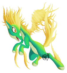 Size: 3000x3300 | Tagged: safe, artist:kenisu-of-dragons, character:tianhuo, species:dragon, species:longma, them's fightin' herds, badass, female, high res, hybrid, simple background, solo, transparent background