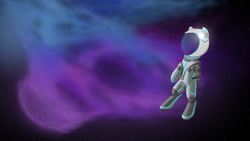 Size: 3840x2160 | Tagged: safe, artist:astralr, species:pony, hooves to the chest, nebula, solo, space, space suit, stars