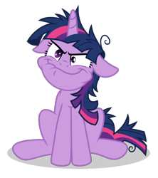 Size: 2800x3150 | Tagged: safe, artist:oyks, character:twilight sparkle, character:twilight sparkle (unicorn), species:pony, species:unicorn, crazy face, faec, female, floppy ears, insanity, messy mane, simple background, solo, transparent background, twilight snapple, vector
