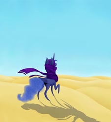 Size: 1457x1613 | Tagged: safe, artist:pony-from-everfree, character:princess luna, species:alicorn, species:pony, desert, female, solo