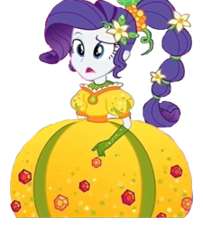 Size: 541x600 | Tagged: safe, artist:supersamyoshi, edit, edited screencap, screencap, character:rarity, species:eqg human, equestria girls:holidays unwrapped, g4, my little pony: equestria girls, my little pony:equestria girls, spoiler:eqg series (season 2), background removed, cornucopia costumes, female, inflatable, inflatable dress, o come all ye squashful, simple background, solo, transparent background, vector