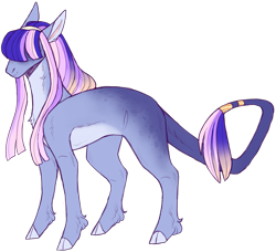 Size: 2445x2231 | Tagged: safe, artist:sleepy-nova, oc, oc:astral projection, parent:fluttershy, parent:twilight sparkle, parents:twishy, species:earth pony, species:pony, g4, cloven hooves, female, hair over eyes, leonine tail, magical lesbian spawn, mare, offspring, pale belly, simple background, solo, transparent background