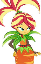 Size: 647x1024 | Tagged: safe, artist:supersamyoshi, edit, edited screencap, screencap, character:sunset shimmer, species:eqg human, equestria girls:holidays unwrapped, g4, my little pony: equestria girls, my little pony:equestria girls, spoiler:eqg series (season 2), background removed, cornucopia costumes, cropped, female, o come all ye squashful, simple background, smiling, solo, transparent background