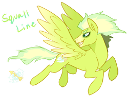 Size: 1280x964 | Tagged: safe, artist:amiookamiwolf, oc, oc:squall line, parent:spitfire, species:pegasus, species:pony, g4, male, offspring, simple background, solo, stallion, transparent background