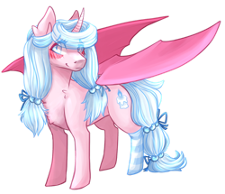Size: 1280x1103 | Tagged: safe, artist:amiookamiwolf, oc, oc only, oc:litwick, species:alicorn, species:bat pony, species:pony, g4, bat pony alicorn, bat wings, clothing, female, horn, mare, simple background, socks, solo, striped socks, transparent background, wings