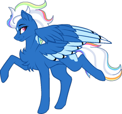 Size: 850x795 | Tagged: safe, artist:musical-medic, base used, oc, oc only, oc:iridescence, parent:night glider, parent:rainbow dash, parents:nightdash, species:pegasus, species:pony, g4, chest fluff, magical lesbian spawn, offspring, simple background, solo, transparent background