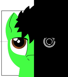 Size: 871x990 | Tagged: safe, artist:zocidem, oc, oc only, oc:wrench, species:earth pony, species:pony, g4, concept, cyborg, simple background, solo, transparent background