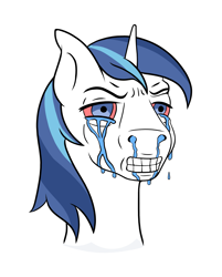 Size: 2247x2788 | Tagged: safe, artist:cocaine, character:shining armor, species:pony, species:unicorn, g4, crying, meme, red eyes, short horn, tears of pain, wojak