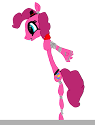 Size: 389x511 | Tagged: safe, artist:pawstheartest, character:pinkie pie, species:earth pony, species:pony, g4, animatronic, female, five nights at freddy's, mare, simple background, solo, white background