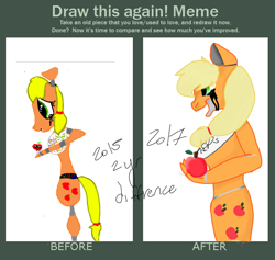 Size: 784x744 | Tagged: safe, artist:pawstheartest, character:applejack, species:earth pony, species:pony, g4, animatronic, apple, female, food, redraw