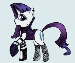 Size: 997x835 | Tagged: safe, artist:backgrounds-ponies, character:rarity, species:pony, species:unicorn, g4, alternate hairstyle, female, mare, punk, punkity, solo