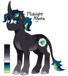 Size: 684x760 | Tagged: safe, artist:lastnight-light, oc, oc:midnight agate, species:pony, species:unicorn, g4, cloven hooves, male, simple background, solo, stallion, transparent background