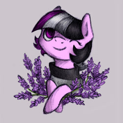 Size: 1280x1280 | Tagged: safe, artist:ariah101, oc, oc:ace, species:earth pony, species:pony, g4, bust, female, flower, mare, one eye closed, portrait, solo, wink