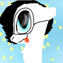 Size: 383x383 | Tagged: safe, artist:pawstheartest, oc, oc only, species:earth pony, species:pony, g4, blep, earth pony oc, glasses, male, stallion, tongue out
