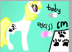 Size: 337x246 | Tagged: safe, artist:pawstheartest, oc, oc only, species:pony, species:unicorn, g4, horn, paw prints, reference sheet, solo, unicorn oc