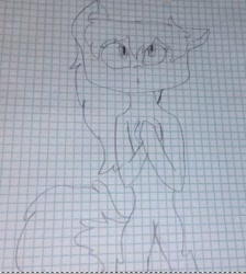 Size: 399x446 | Tagged: safe, artist:pawstheartest, oc, oc only, species:pony, species:unicorn, g4, graph paper, horn, lineart, looking up, monochrome, solo, traditional art, unicorn oc