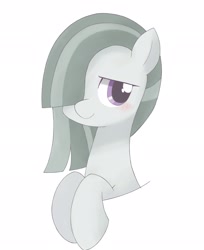 Size: 1675x2048 | Tagged: safe, artist:ginmaruxx, character:marble pie, species:earth pony, species:pony, g4, blushing, bust, cute, female, looking at you, marblebetes, mare, simple background, solo, white background