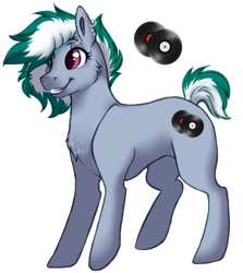 Size: 681x765 | Tagged: safe, artist:amiookamiwolf, oc, oc:staccato, parent:octavia melody, parent:vinyl scratch, parents:scratchtavia, species:pony, g4, female, magical lesbian spawn, mare, offspring, simple background, solo, transparent background