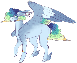 Size: 2682x2183 | Tagged: safe, artist:sleepy-nova, oc, species:pegasus, species:pony, g4, cloud mane, simple background, solo, transparent background, winged hooves