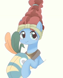 Size: 1560x1920 | Tagged: safe, artist:ginmaruxx, character:meadowbrook, species:earth pony, species:pony, g4, blushing, cute, female, healer's mask, mare, mask, meadowcute, simple background, solo, white background