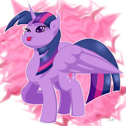 Size: 1554x1554 | Tagged: safe, artist:thebenalpha, character:twilight sparkle, character:twilight sparkle (alicorn), species:alicorn, species:pony, g4, heart eyes, simple background, solo, tongue out, transparent background, wingding eyes, wings