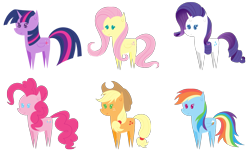 Size: 2087x1268 | Tagged: safe, artist:thebenalpha, character:applejack, character:fluttershy, character:pinkie pie, character:rainbow dash, character:rarity, character:shining armor, character:twilight sparkle, character:twilight sparkle (alicorn), species:alicorn, species:earth pony, species:pegasus, species:pony, species:unicorn, g4, applejack's hat, bbbff, clothing, cowboy hat, hat, mane six, pointy ponies, simple background, transparent background