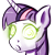 Size: 500x500 | Tagged: safe, artist:cocaine, character:twilight sparkle, character:twilight sparkle (unicorn), species:pony, species:unicorn, g4, glowing eyes, hypnosis, open mouth
