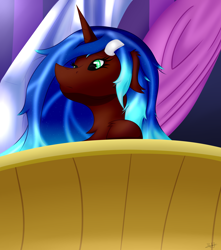 Size: 3440x3887 | Tagged: safe, artist:thebenalpha, oc, oc:aine aisling, species:alicorn, species:pony, g4, alicorn oc, castle, horn, older, waiting, wings