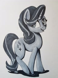 Size: 3024x4032 | Tagged: safe, artist:sigilponies, character:starlight glimmer, species:pony, species:unicorn, g4, grayscale, high res, monochrome, solo, traditional art