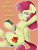 Size: 2406x3131 | Tagged: safe, artist:alvh-omega, edit, character:strawberry sunrise, species:pegasus, species:pony, g4, abstract background, apple (company), female, iphone, mare, orange background, pun, simple background, solo, text